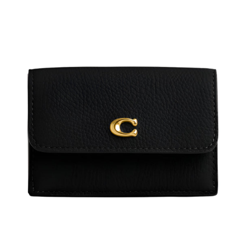 Coach Essential Mini Trifold Wallet Black Free Delivery Egypt