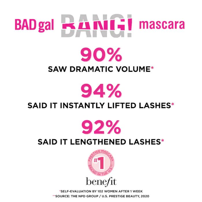 Benefit BADgal Bang Mascara Volumizing, Water-Resistant, Smudgeproof