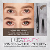 Huda Beauty #BombBrows Full 'N Fluffy Fiber Gel 4.5ml, Adds Thickness to Eyebrows