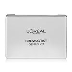 L'Oreal Paris Brow Artist Genius Kit 3.5g, Eyebrow Color Kit, Tweezers Wax and Angled Spooley Brush #color_02 Medium To Dark