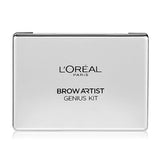 L'Oreal Paris Brow Artist Genius Kit 3.5g, Eyebrow Color Kit, Tweezers Wax and Angled Spooley Brush #color_02 Medium To Dark