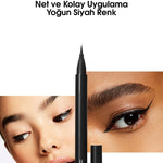 MAC Brushstroke 24 Hour Liquid Eyeliner Brushblack 0.67g, Pen with Precision-Brush Tip