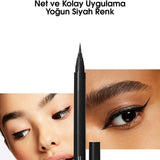 MAC Brushstroke 24 Hour Liquid Eyeliner Brushblack 0.67g, Pen with Precision-Brush Tip