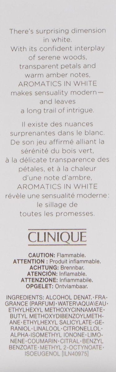 Clinique Clinique Aromatics In White Women Perfume 3.4oz 100ml EAU DE PARFUM SPRAY