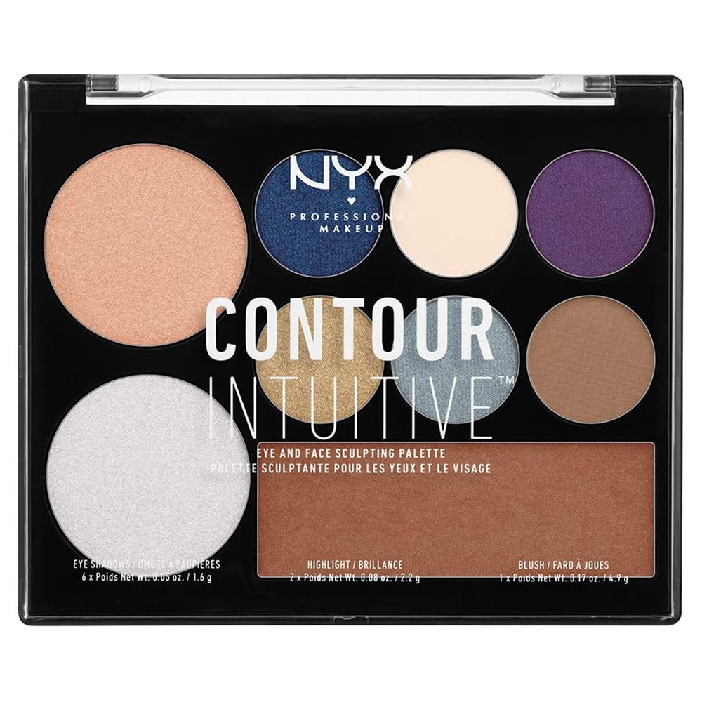NYX Contour Intuitive Eye and Face Sculpting, Eye and Face Makeup Palette CIP04 Jewel Queen