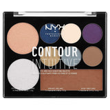 NYX Contour Intuitive Eye and Face Sculpting, Eye and Face Makeup Palette CIP04 Jewel Queen