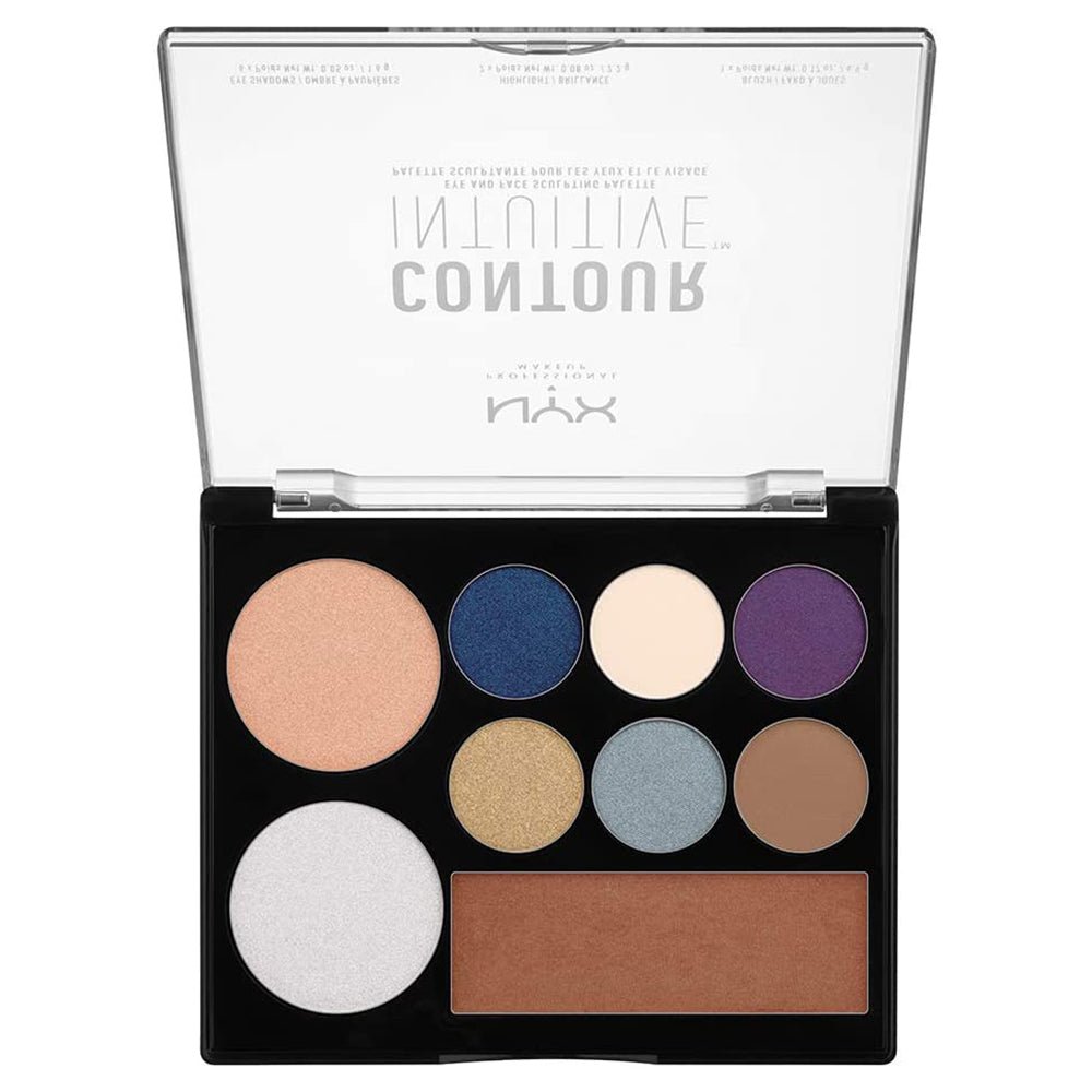 NYX Contour Intuitive Eye and Face Sculpting, Eye and Face Makeup Palette CIP04 Jewel Queen