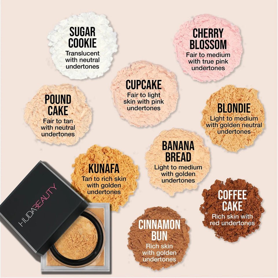 Huda Beauty Easy Bake Loose Powder 20g, Weightless, Silky Texture, Absorbs Shine/Oil