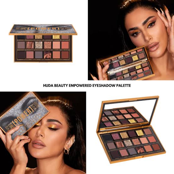 Huda Beauty Empowered Eye Shadow Palette 0.3oz 4.3g, Rich Golds, Coppers, Browns, Neutrals