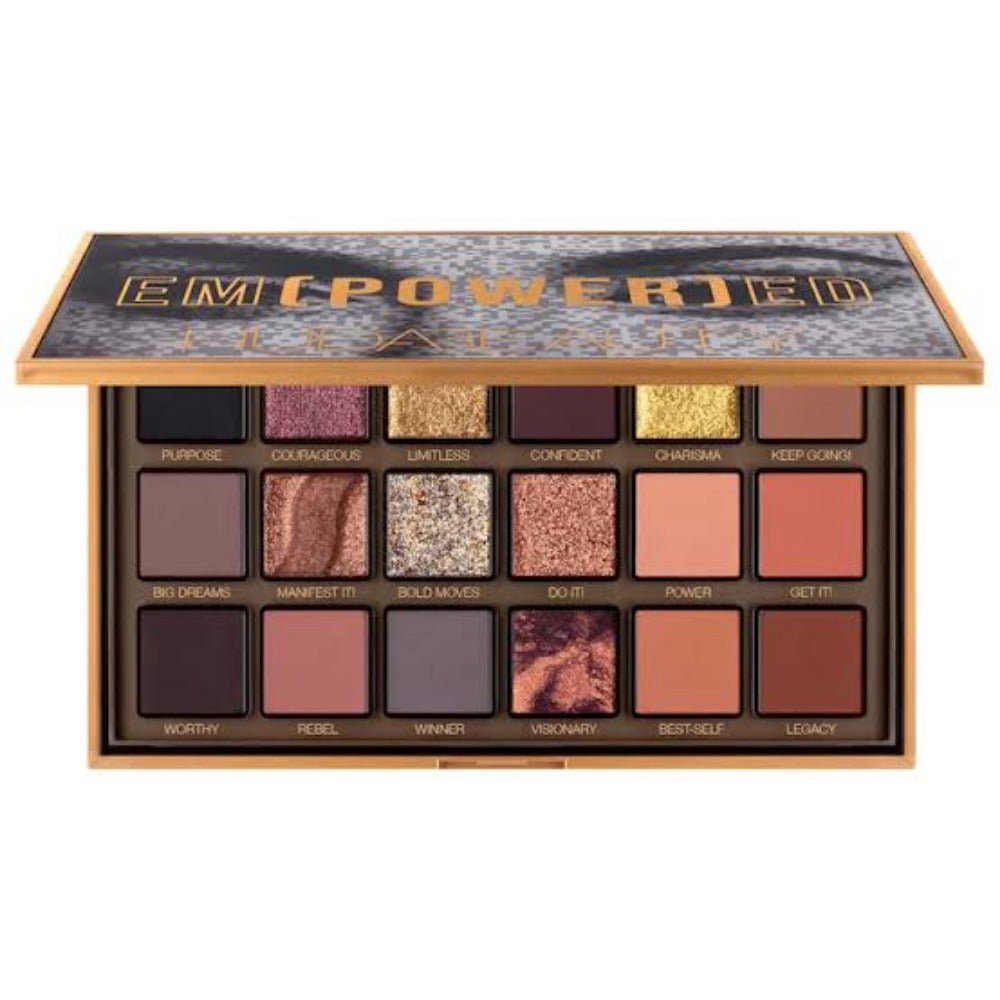 Huda Beauty Empowered Eye Shadow Palette 0.3oz 4.3g, Rich Golds, Coppers, Browns, Neutrals