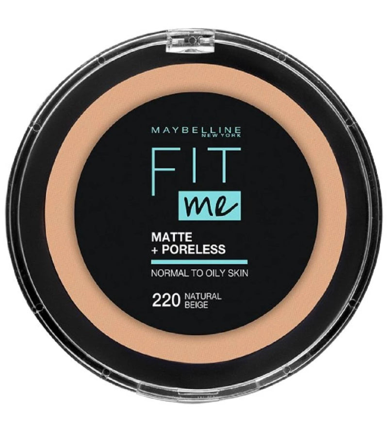 Maybelline Fit Me Matte + Poreless Powder 12g, Mattifying Powder, Poreless Look, 16 Hours #color_220 Natural Beige