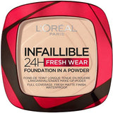 L'Oreal Infallible 24H Fresh Wear Powder Foundation 9g, Mattifies, Flawless Fresh Look #color_020 Ivoire