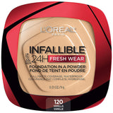 L'Oreal Infallible 24H Fresh Wear Powder Foundation 9g, Mattifies, Flawless Fresh Look #color_120 Vanilla
