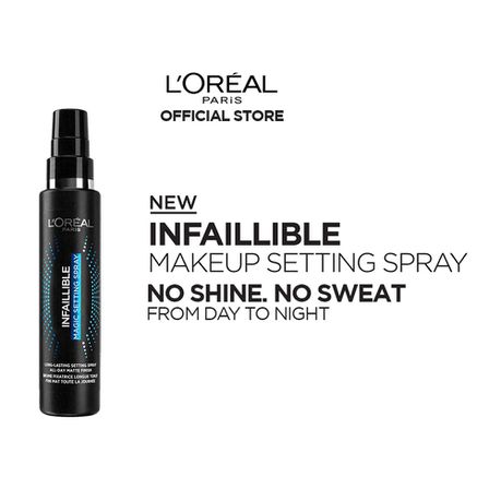 L'Oreal Paris Infallible Magic Setting Spray Makeup Finishing Sprays 2.7oz 80ml, Mattifies and Controls Oil