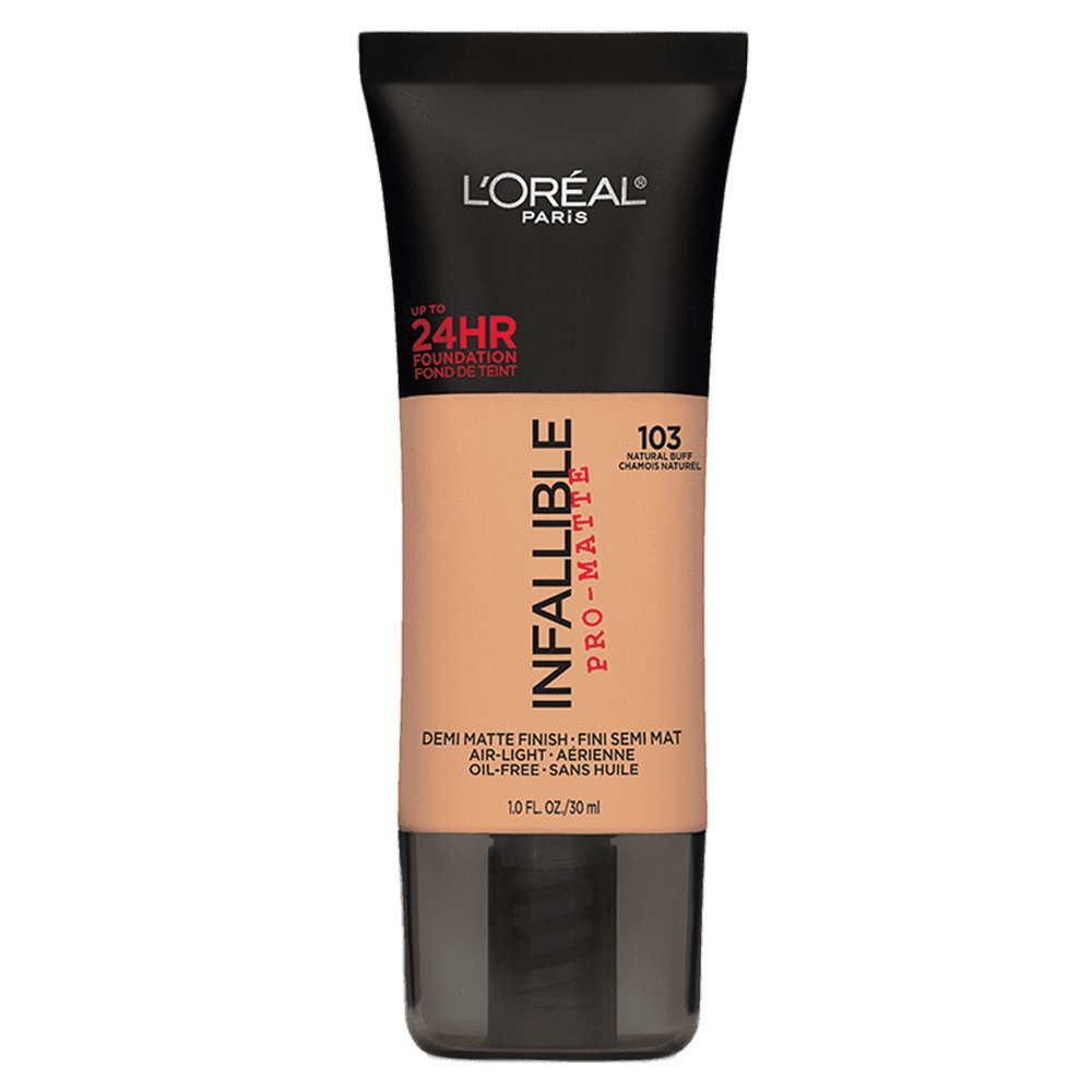 L'Oreal Paris Infallible Pro Matte 24H Foundation 30ml, Lightweight, Creamy Foundation, SFP #color_103 Natural Buff