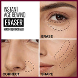 Maybelline Instant Age Rewind Eraser Dark Circles Concealer 6ml, Hydrate, Conceal, Contour and Correct