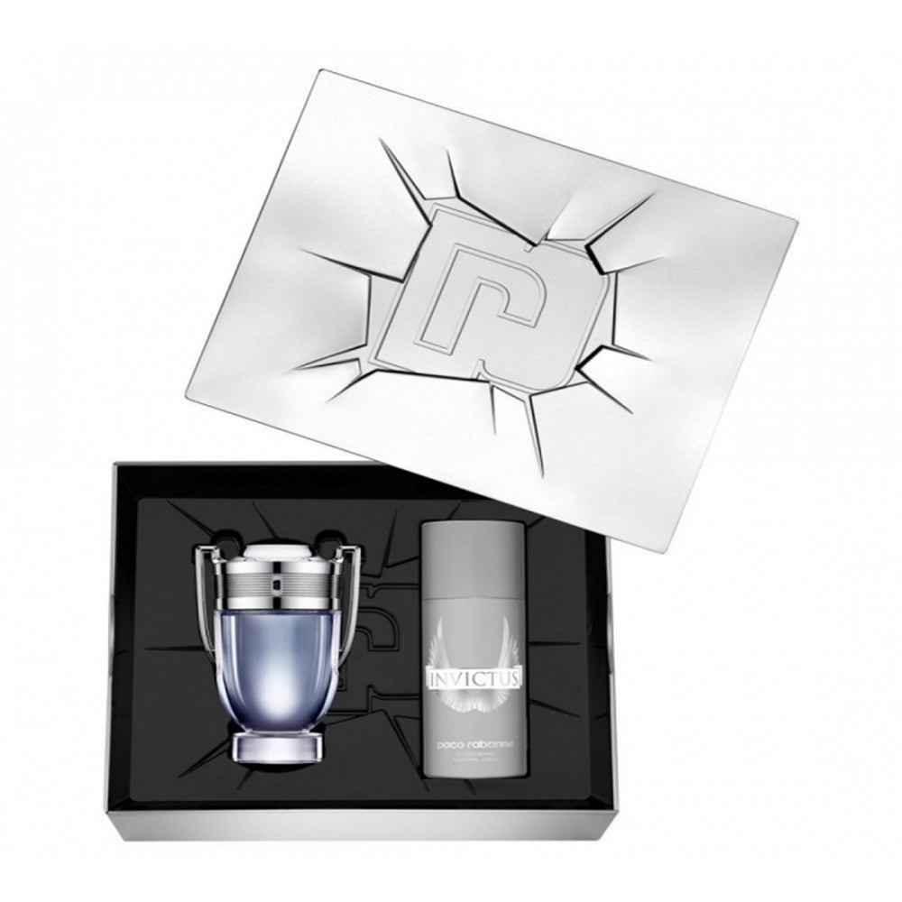 Paco Rabanne Invictus Men Perfume Gift Set 3.4oz 100ml EAU DE TOILETTE SPRAY