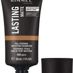 Rimmel Lasting Matte Foundation30ml, Full, Flawless Coverage, Lightweight Mousse Formula #color_408 Maple