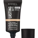 Rimmel Lasting Matte Foundation30ml, Full, Flawless Coverage, Lightweight Mousse Formula #color_010 Warm Porcelain