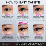 Huda Beauty Life Liner Quick N Easy Precision Liquid Liner Eyeliner Extreme Black 0.03oz 1.0ml