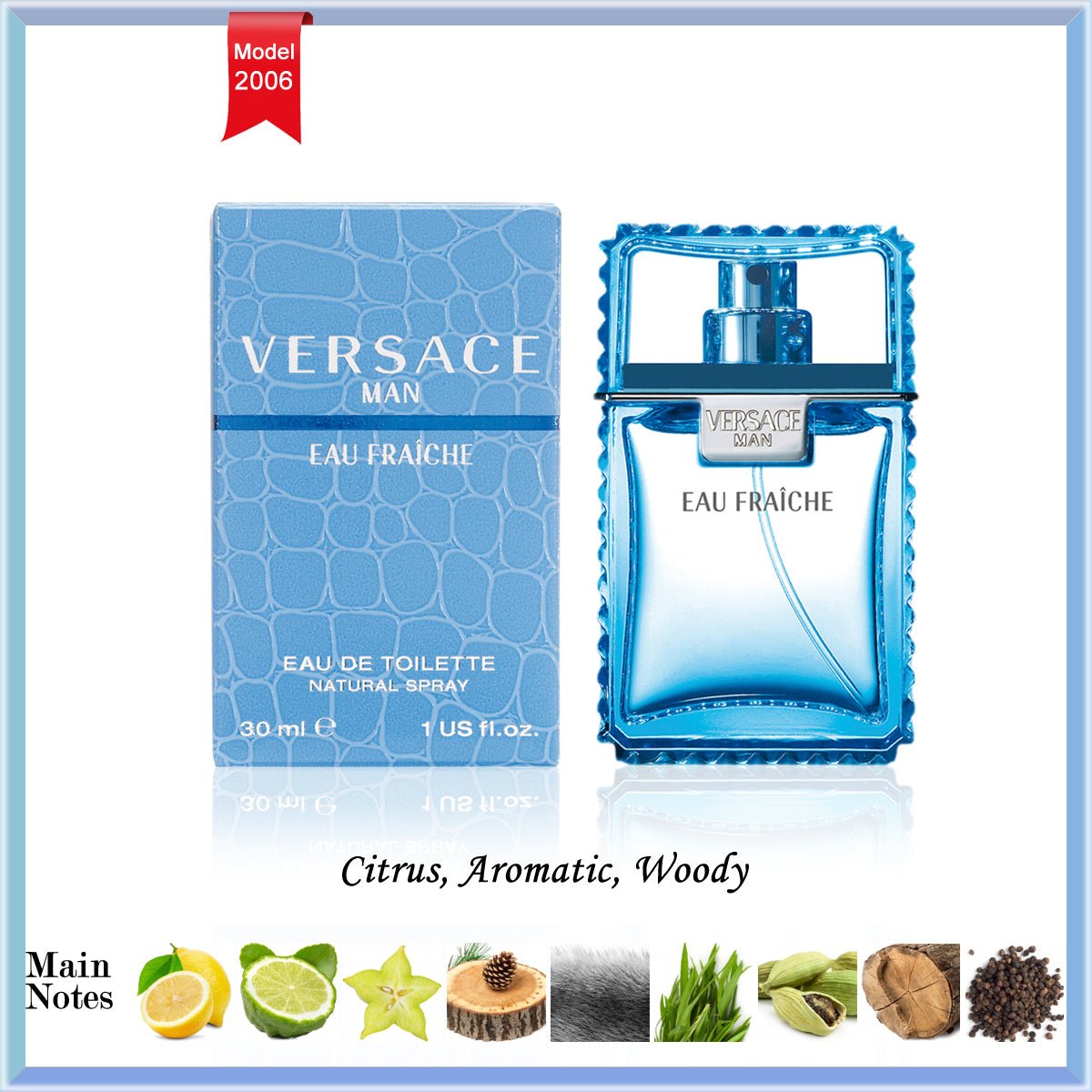 Versace Man Eau Fraiche Men Perfume 3.4oz 100ml 6.8oz 200ml EAU DE TOILETTE SPRAY