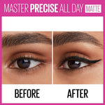 Maybelline Master Ink Matte Eye Liner, Liquid Liner, Dip-In Flexible-Tip Brush #color_10 Charcoal Black