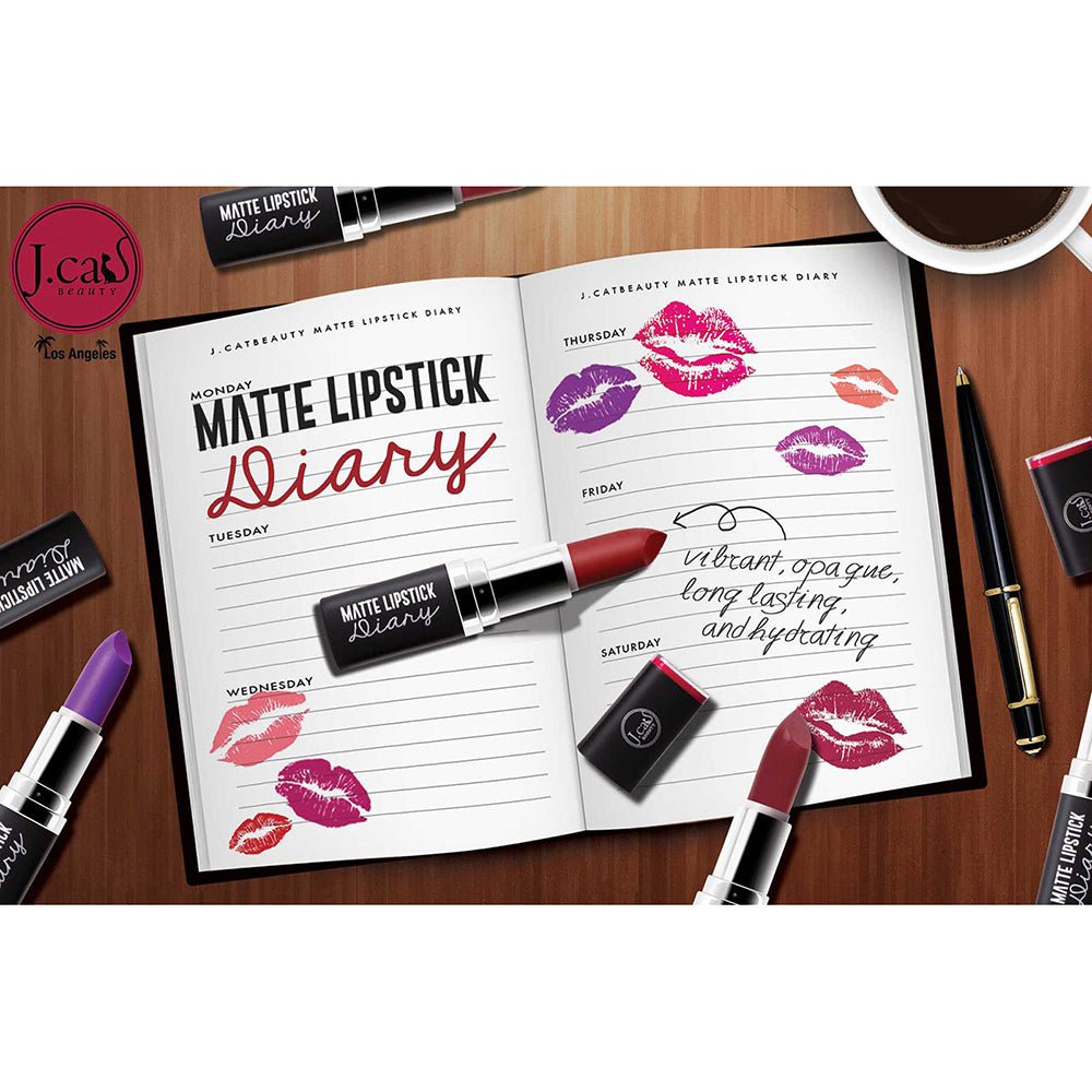 J. Cat Matte Lipstick Diary Lips Look Vivid and Vibrant