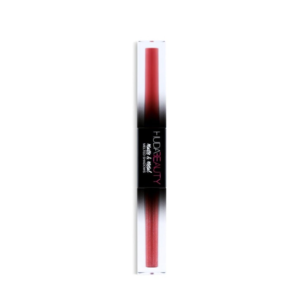 Huda Beauty Matte & Metal Liquid Eyeshadow Dual-Ended Liquid Shadow #color_Hot Sauce and Cherry Soda