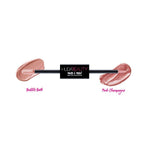 Huda Beauty Matte & Metal Liquid Eyeshadow Dual-Ended Liquid Shadow #color_Bubble Bath and Pink Champagin