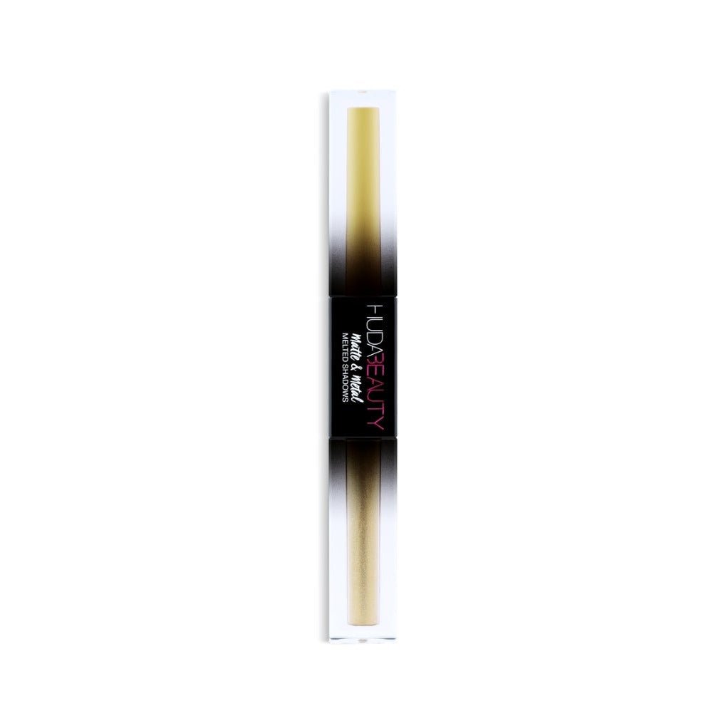 Huda Beauty Matte & Metal Liquid Eyeshadow Dual-Ended Liquid Shadow #color_Limelight and Gold Chain