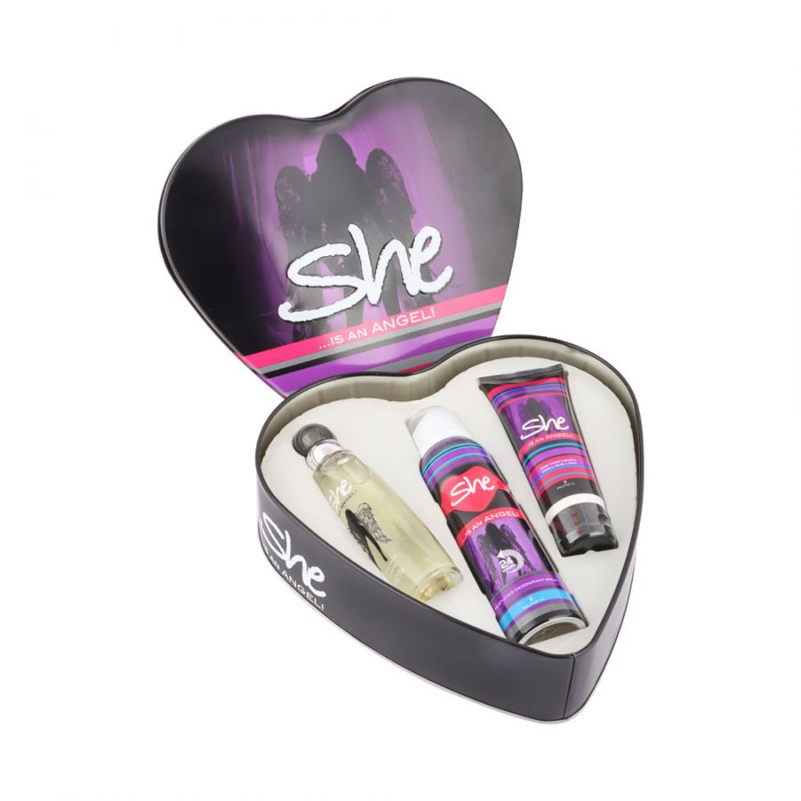 Hunca She Is An Angel Women Perfume Gift Set 3.4oz 100ml EAU DE TOILETTE SPRAY