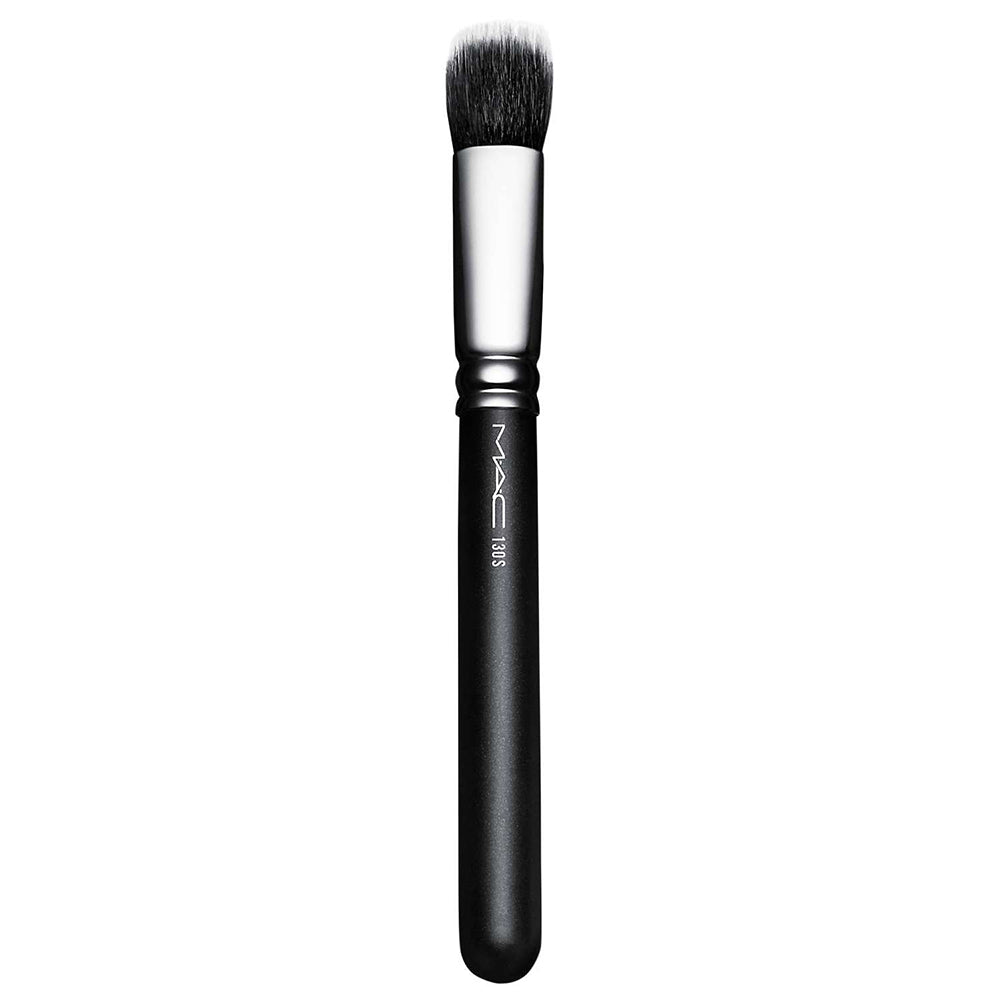 MAC Short Duo Fibre Brush 130SE Makeup Brushes, Short, Round, Flat-Topped Brush