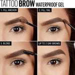Maybelline Tattoo Brow Waterproof Gel 5ml, Fill and Color Brows