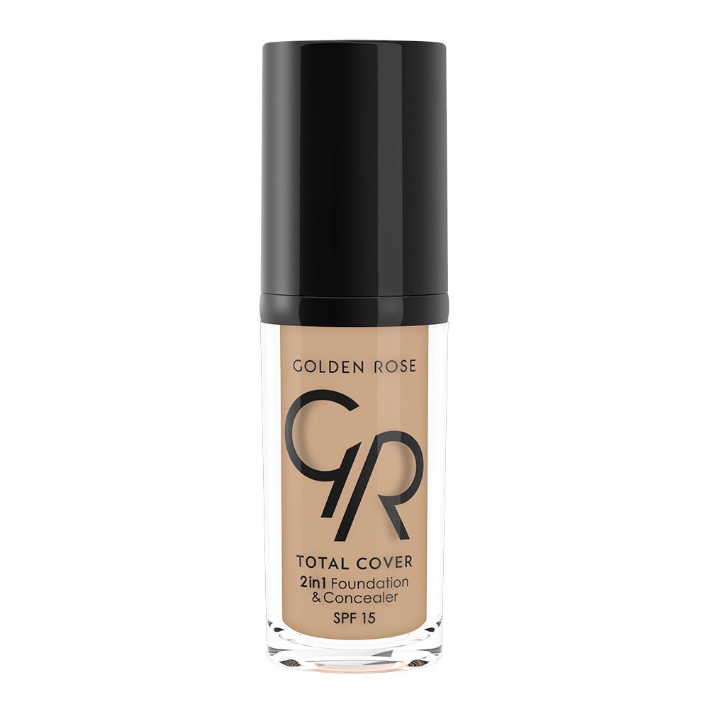 Golden Rose Total Cover 2 In 1 Foundation & Concealer Oil Free, Lightweight Formula, Buildable, Full-Coverage #color_06 Taupe