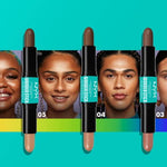 NYX Wonder Stick 2-in-1 Highlight & Contour 2x4g, Dual-Ended, Illuminate Eyes, Lips, Cheeks