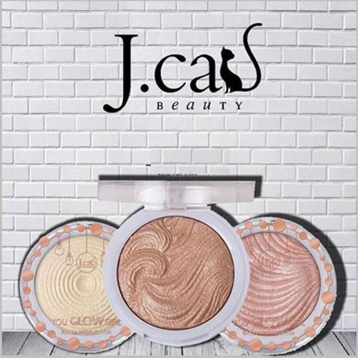 J. Cat You Glow Girl Baked Highlighter High Intense Shimmer, Long-Lasting