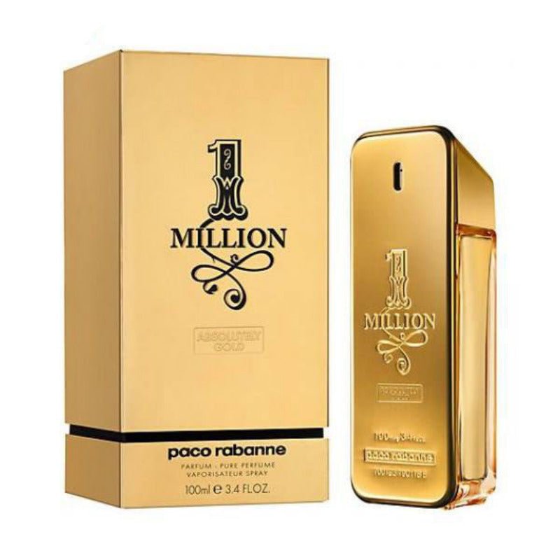 Paco Rabanne 1 Million Absolutely Gold Pure Men Perfume 3.4oz 100ml EAU DE PARFUM SPRAY  