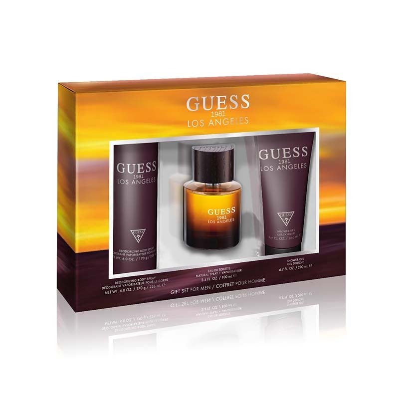 Guess 1981 Los Angeles Men Perfume Gift Set with Shower Gel