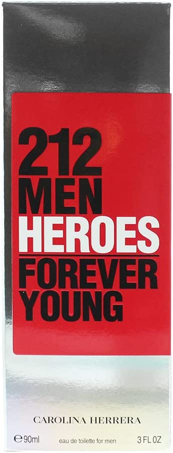 Carolina Herrera 212 Men Heroes Forever Young Men Perfume 3.0oz 90ML EAU DE TOILETTE SPRAY  