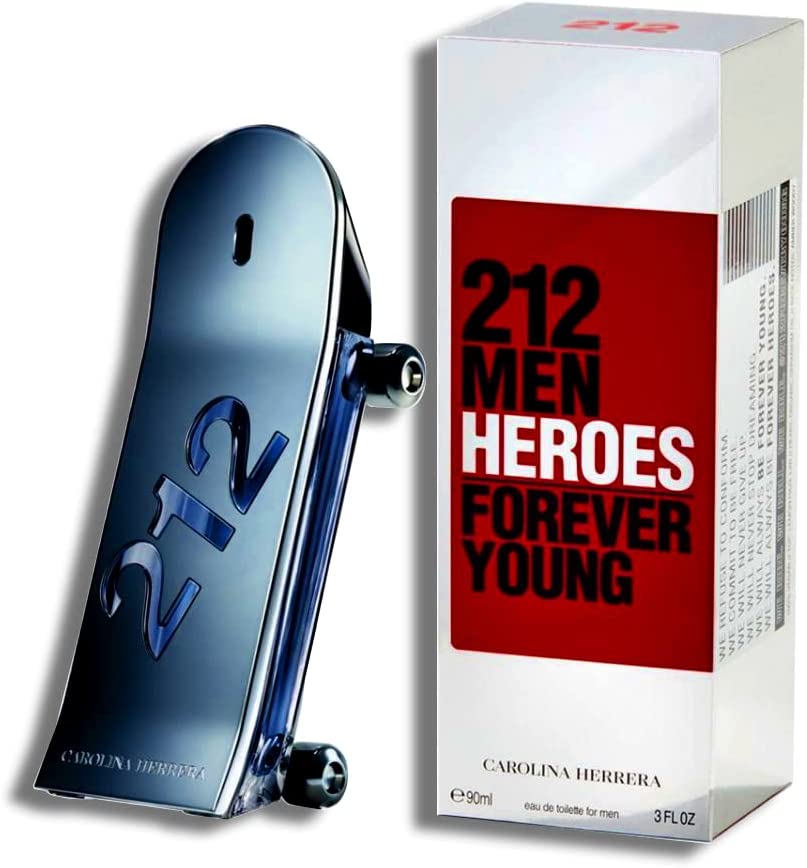 Carolina Herrera 212 Men Heroes Forever Young Men Perfume 3.0oz 90ML EAU DE TOILETTE SPRAY  