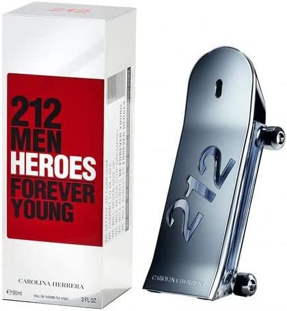 Carolina Herrera 212 Men Heroes Forever Young Men Perfume 3.0oz 90ML EAU DE TOILETTE SPRAY  