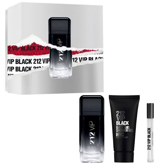 Carolina Herrera 212 VIP Black Men Perfume Gift Set 3.4oz 100ml EAU DE PARFUM SPRAY  