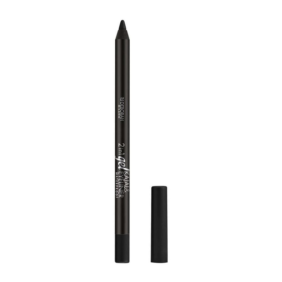 Deborah Milano 2in1 Gel Kajal & Eyeliner Waterproof Kohl Eye Pencil 2g  8 Hour #color_O1 Black