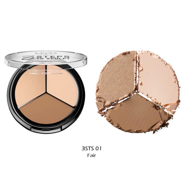 NYX 3 Steps To Sculpt Face Sculpting Palette 5g, Contouring, Highlighting, Illuminating #color_3STS 01 Fair