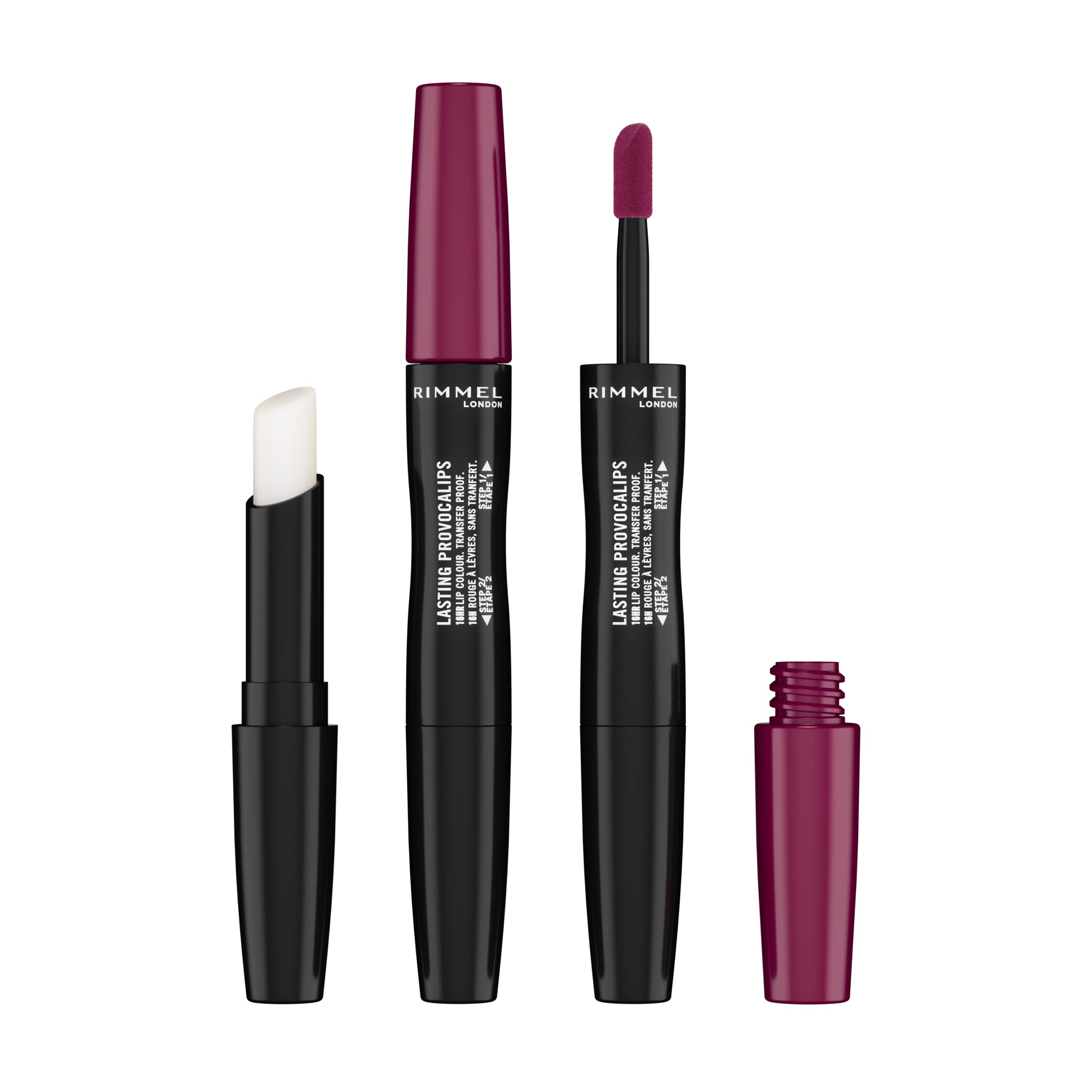 Rimmel Lasting Provocalips 16HR Lip Colour 2 Step 2.3ml | Ramfa Beauty #color_440 Maroon swoon
