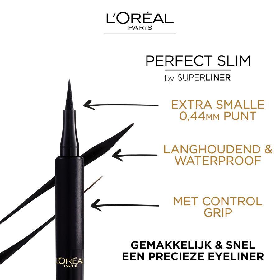 L'Oreal Liquid Eyeliner Perfect Slim 0.4ml | Ramfa Beauty #color_Intense Black