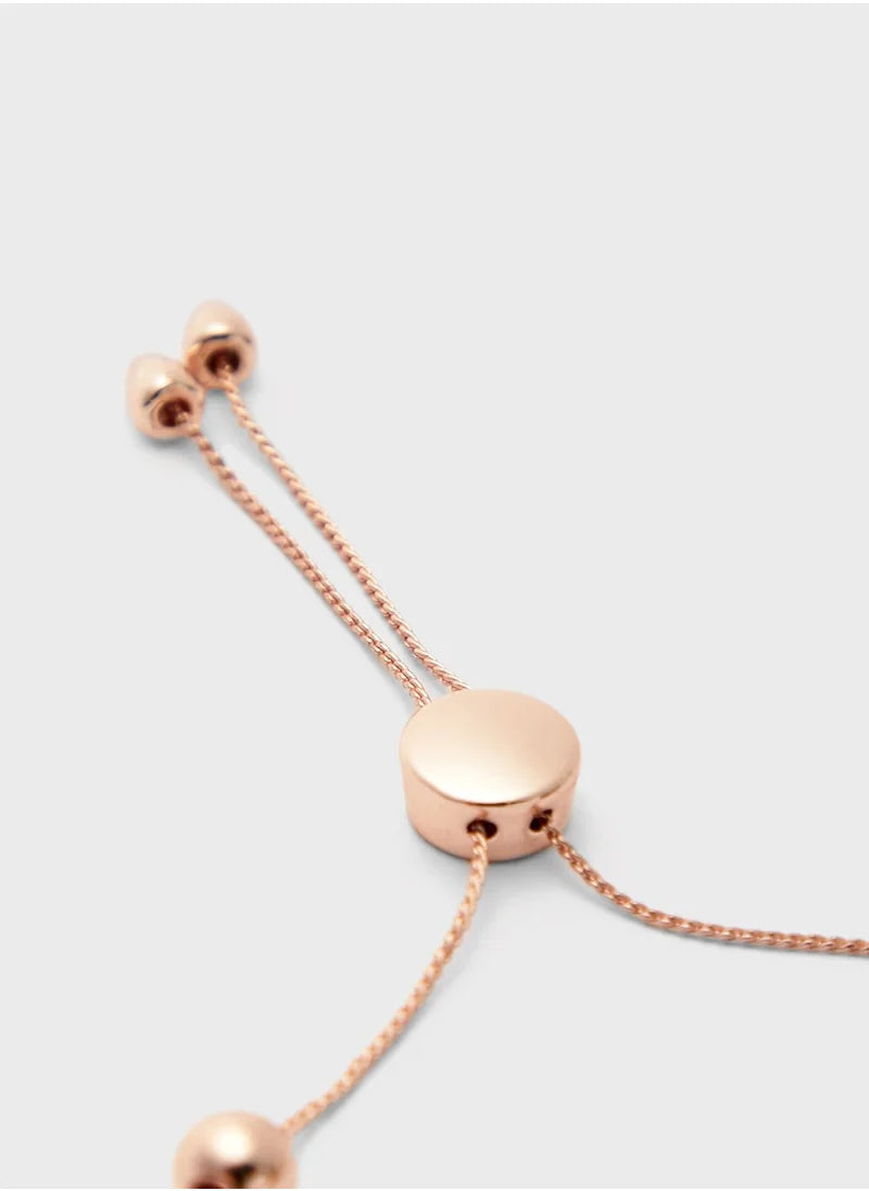 Buckley London Rose Gold Simplicity Bead Bracelet