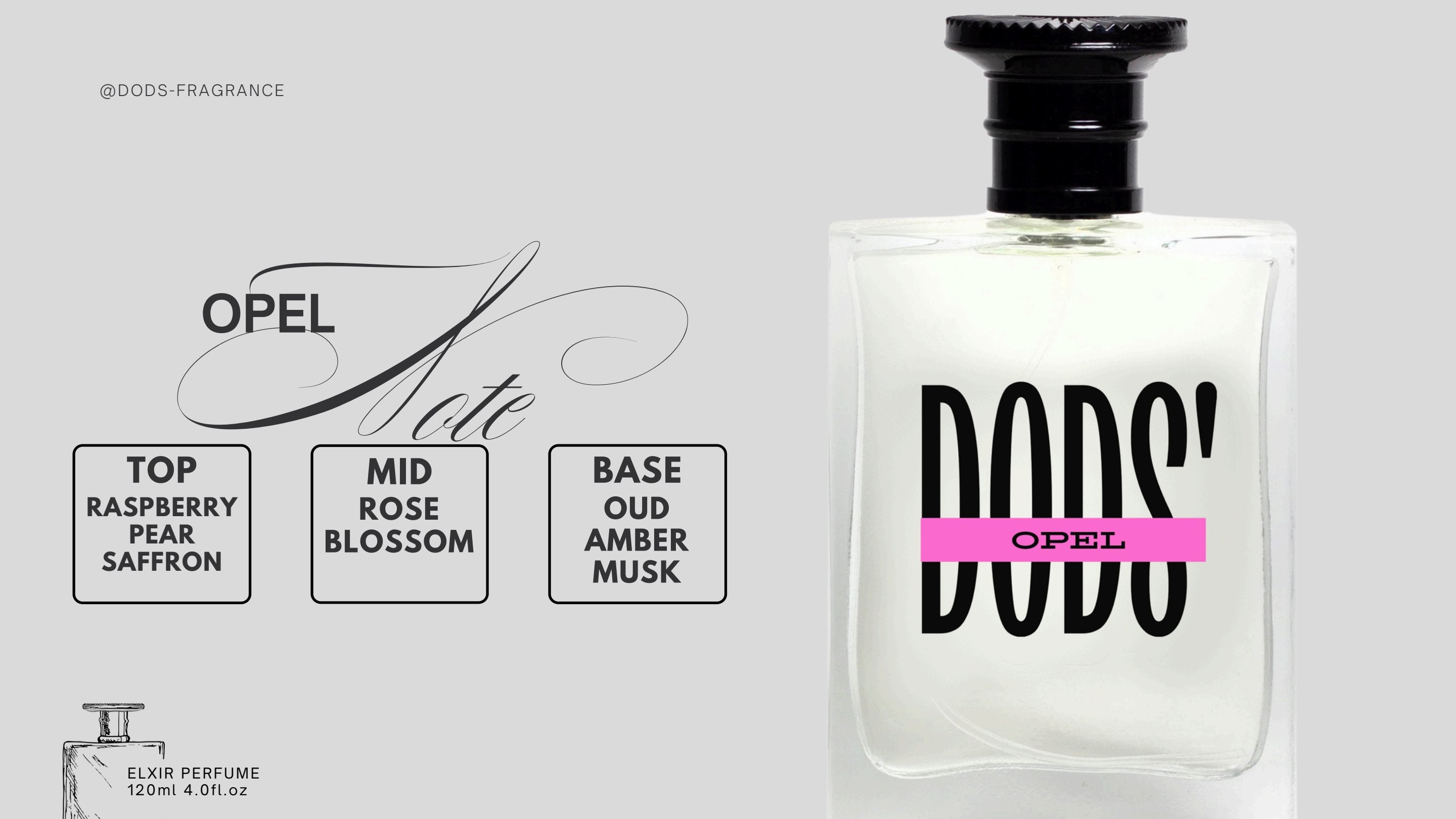 DODS’ Opel Elixir Perfume Eau de Parfum 120ml