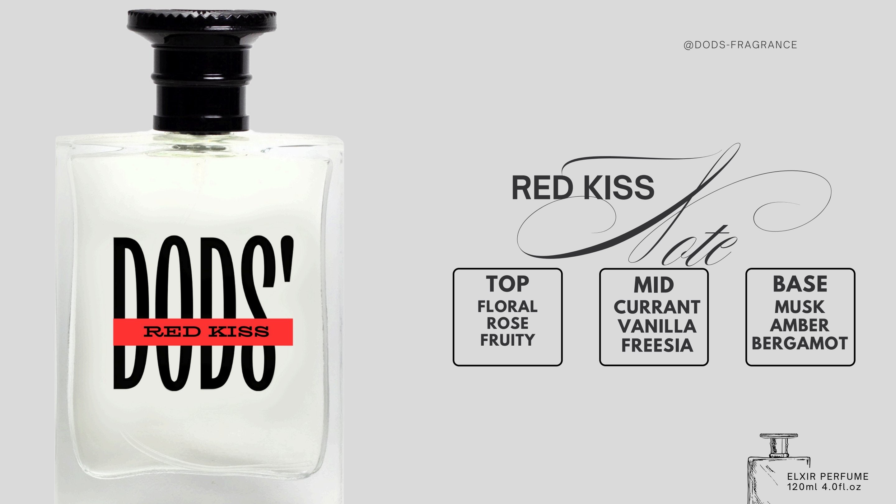 DODS’ Red Kiss Elixir Perfume Eau de Parfum 120ml