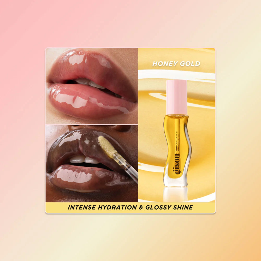 Gisou Honey Infused Lip Oil 8ml #color_Honey Gold